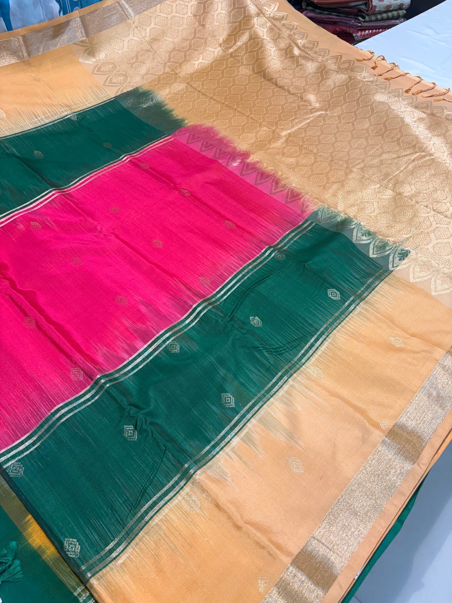 KANCHIPURAM KHADI SOFT SILK SAREE