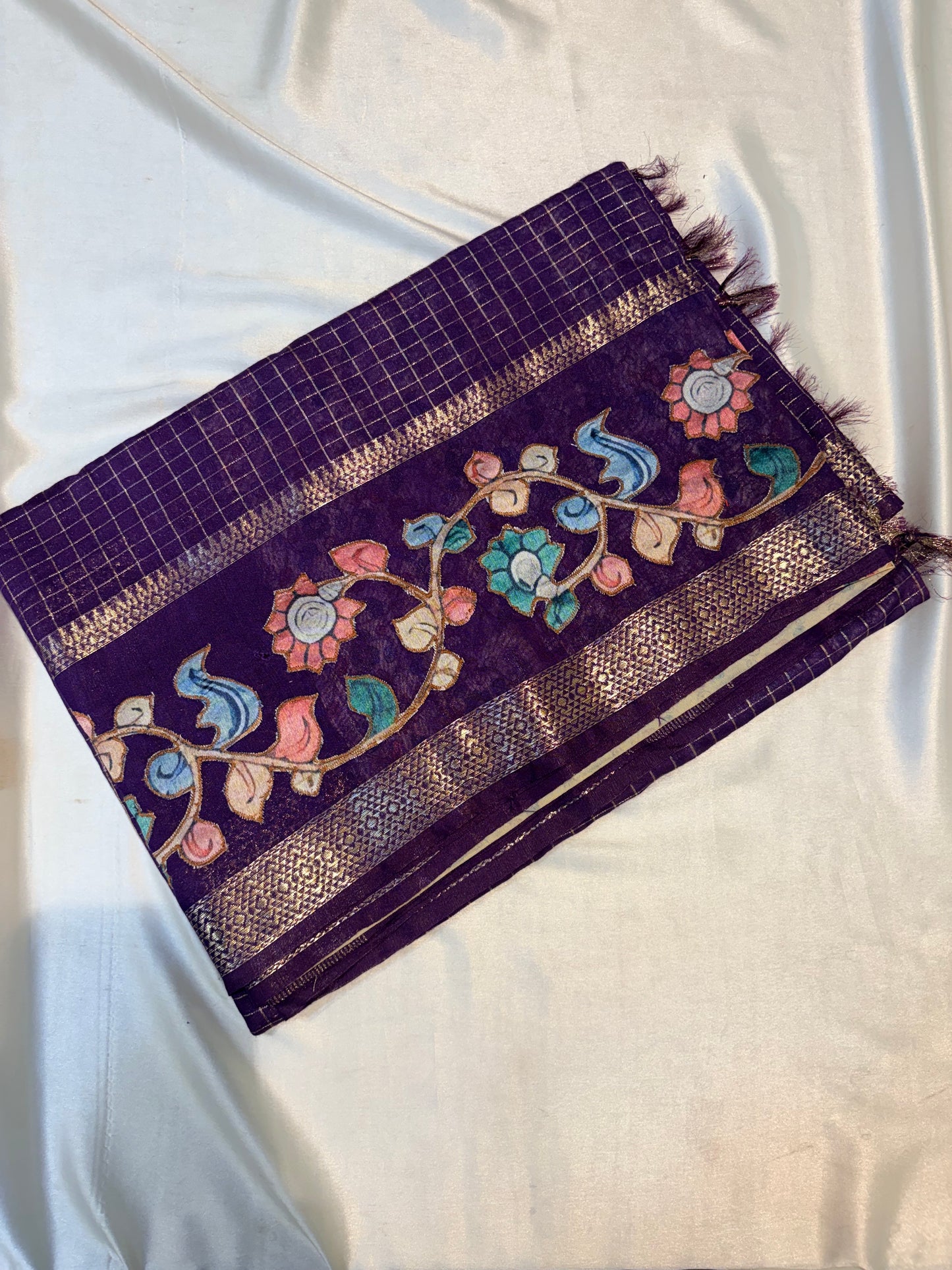 PREMIUM VISCOSE SILK WITH APPLIQUE WORK