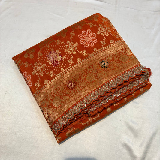 BANARASI GHARCHOLA SAREES
WITH LACE BORDER
