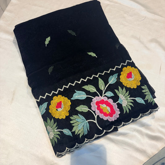 FANCY EMBROIDERY WORK SAREES