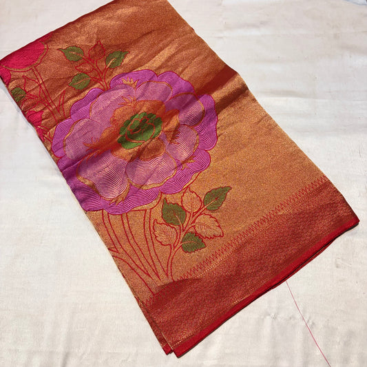 DESIGNER MOUNGA CREAPE  SAREE