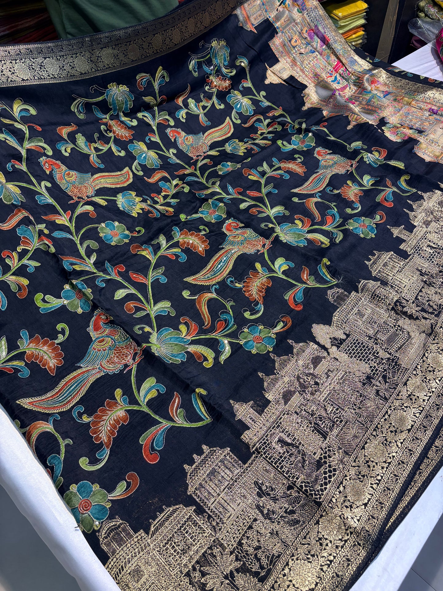 PURE PASHMINA SILK WITH KAATA WORK