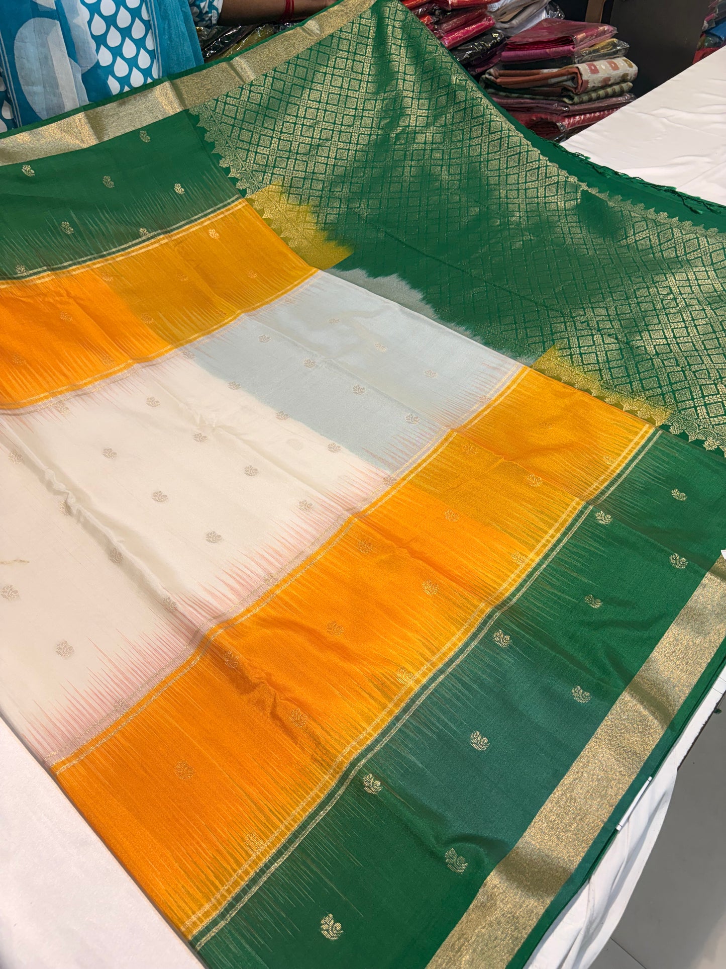 KANCHIPURAM KHADI SOFT SILK SAREE