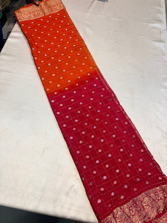 PREMIUM BANARASI CHIFFON SAREE