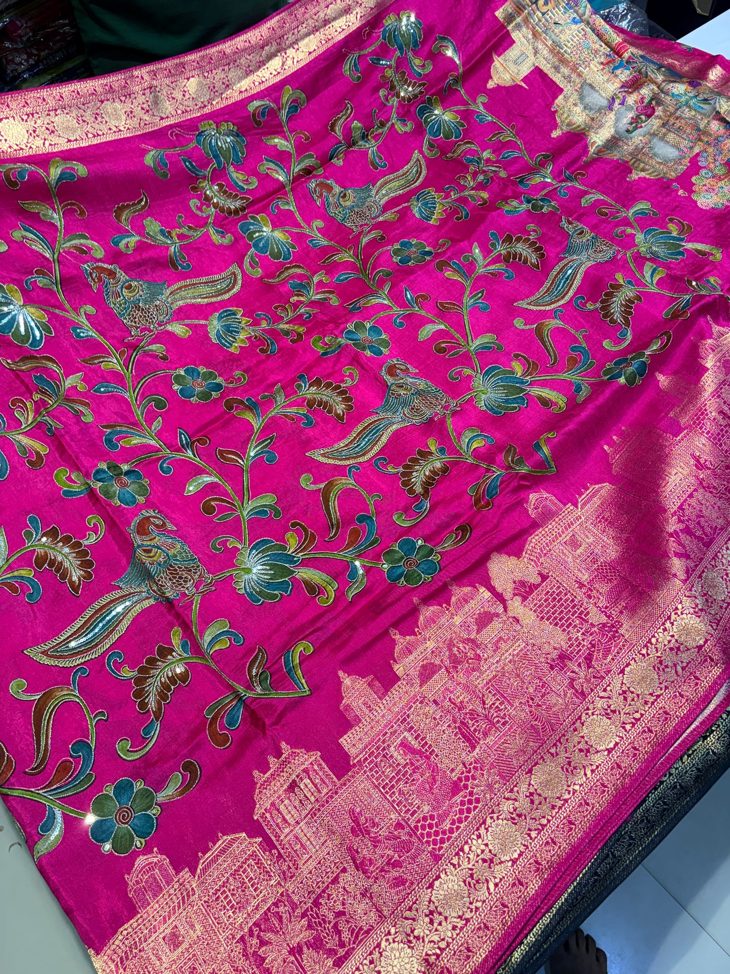 PURE PASHMINA SILK WITH KAATA WORK