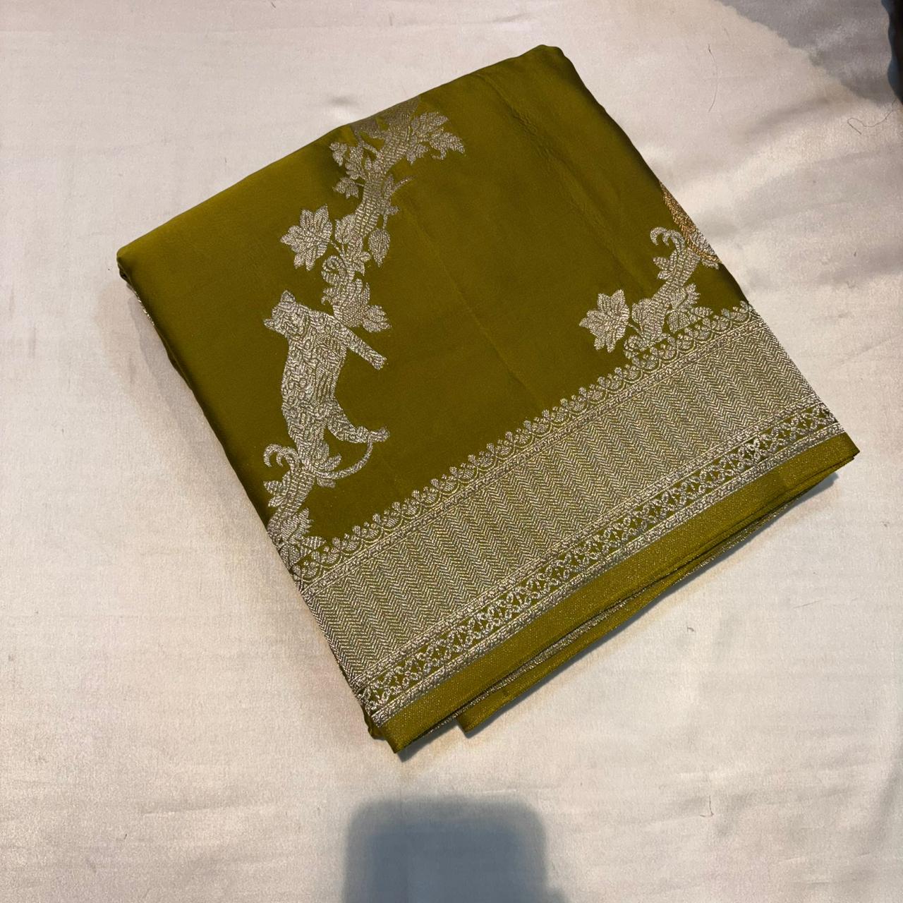 PREMIUM MUSHRU CREAPE SAREES