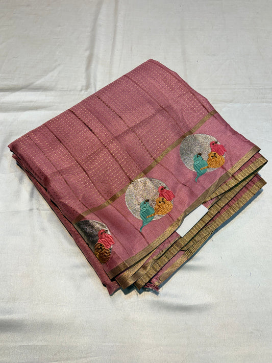 PREMIUM TUSSUR SILK SAREE WITH EMBROIDERY WORK