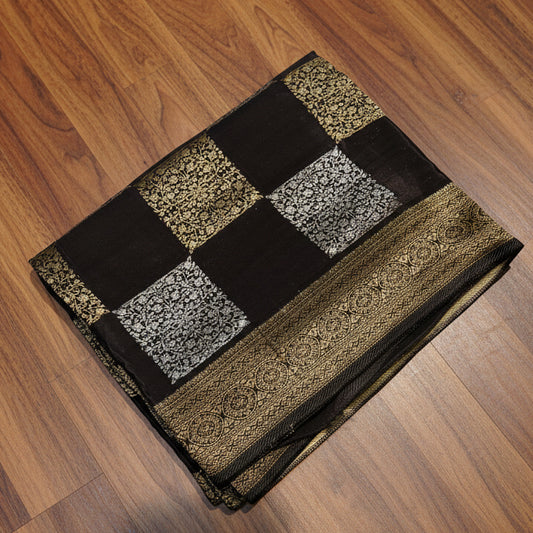 PREMIUM SOFT GEORGETTE 
 CHECKS DESIGN