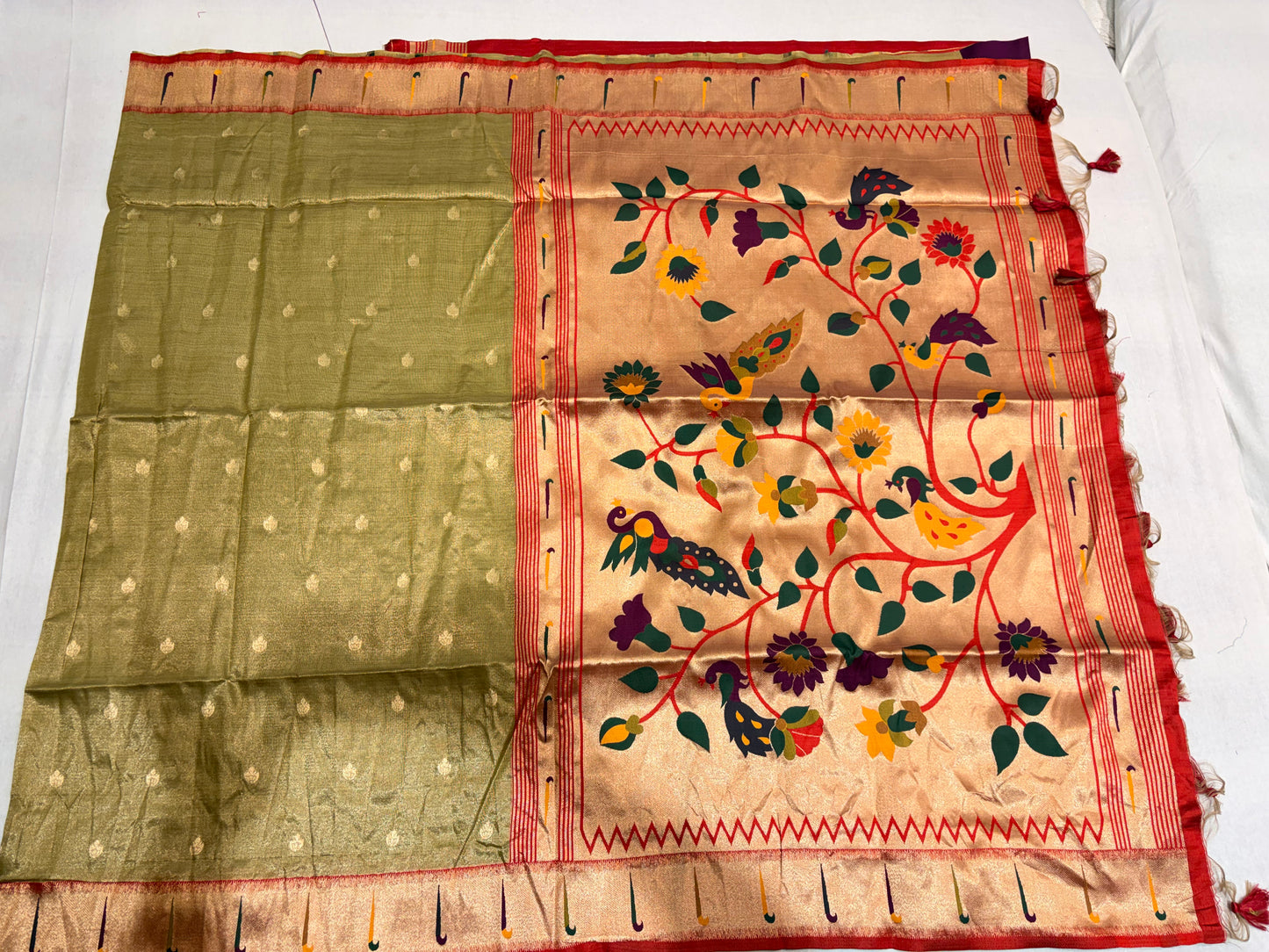 SEMI PAITHANI TISSUE SILK SAREE