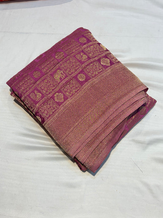 PREMIUM BROCADE BANARAS GEORGETTE SAREES