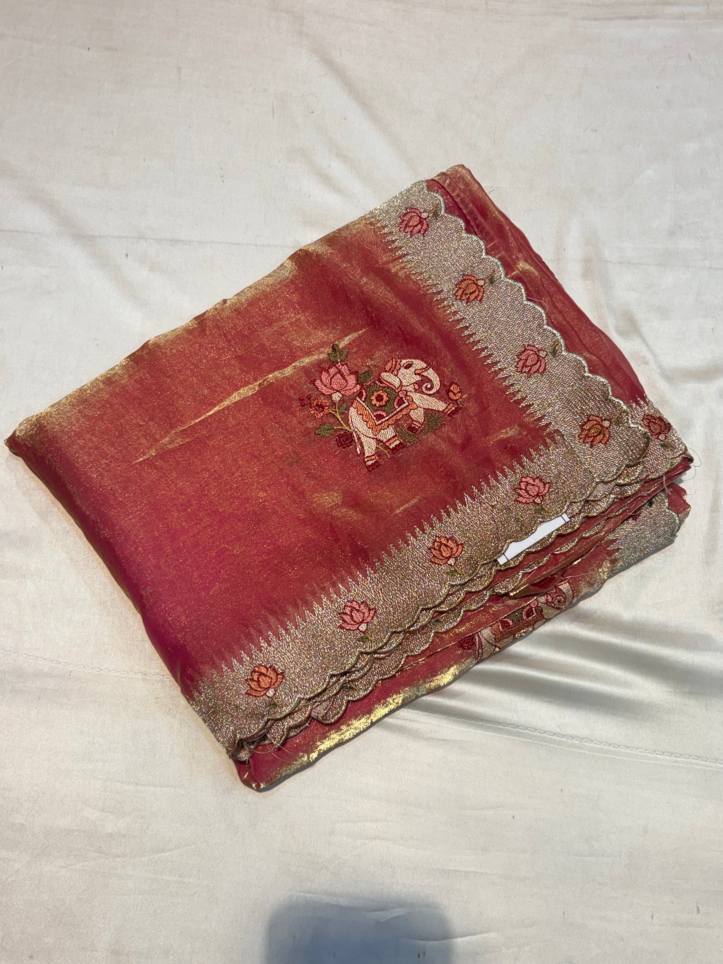 SOFT GLASS TISSUE WITH EMBROIDERY WORK