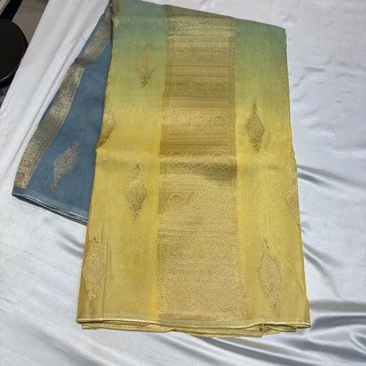 Mounga silk saree in dual shade
