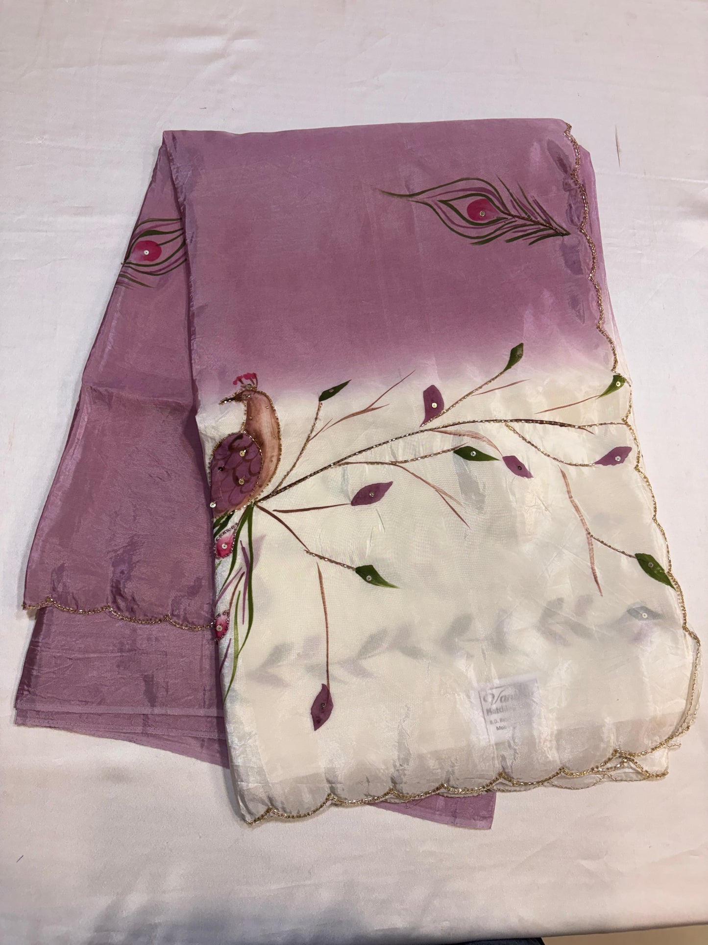 PREMIUM FANCY SAREE WITH HANDWORK AND HANDPAINT