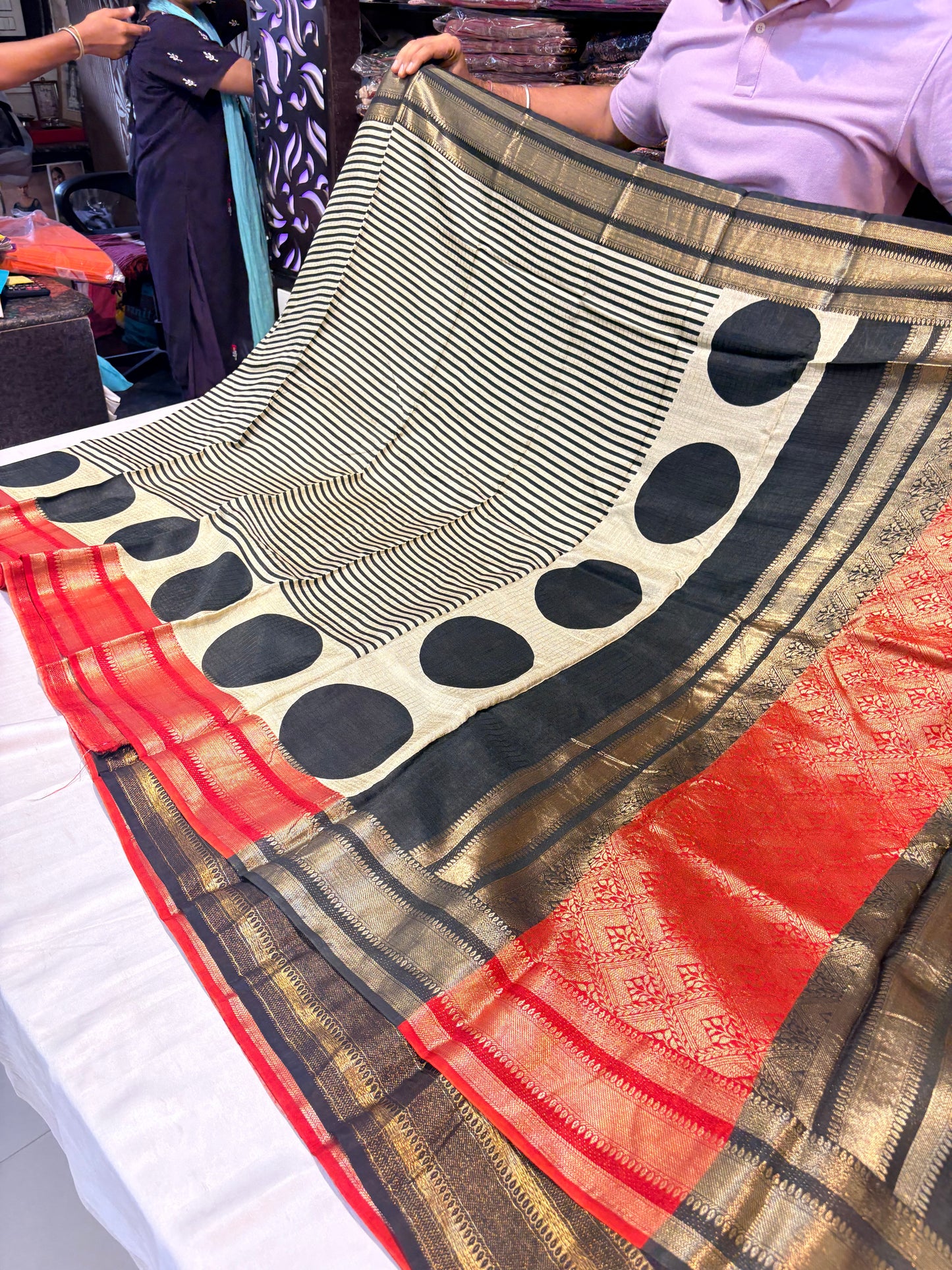 PREMIUM SOFT PRINTED CHANDERI SILK SAREE