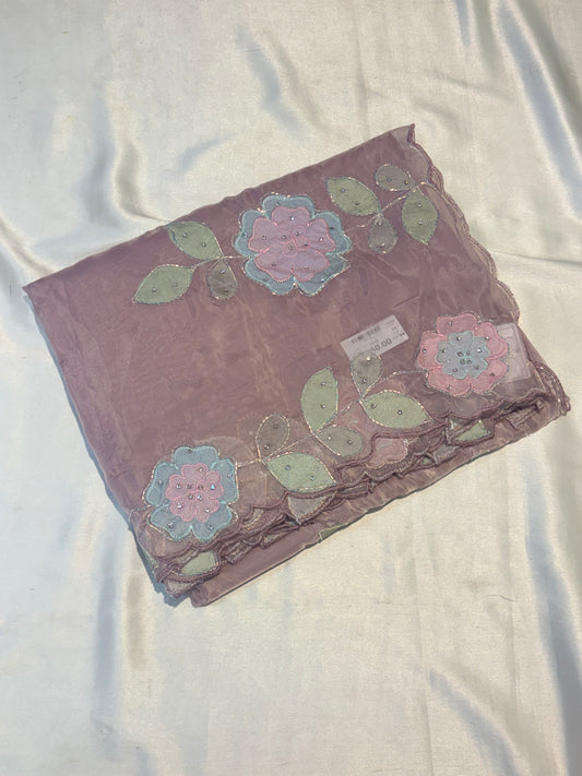 FANCY SAREES WITH APPLIQUE WORK SAREES