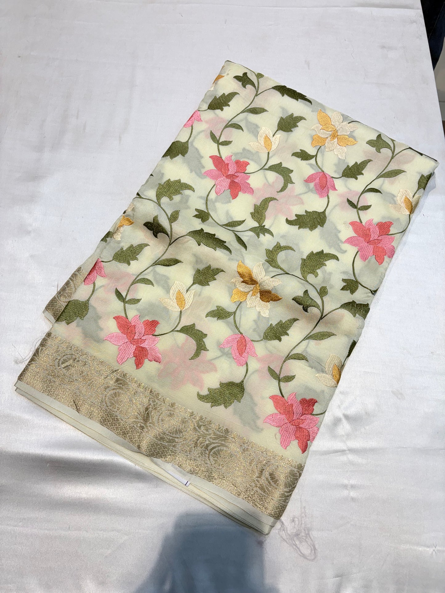 VISCOSE SILK WITH EMBROIDERY WORK