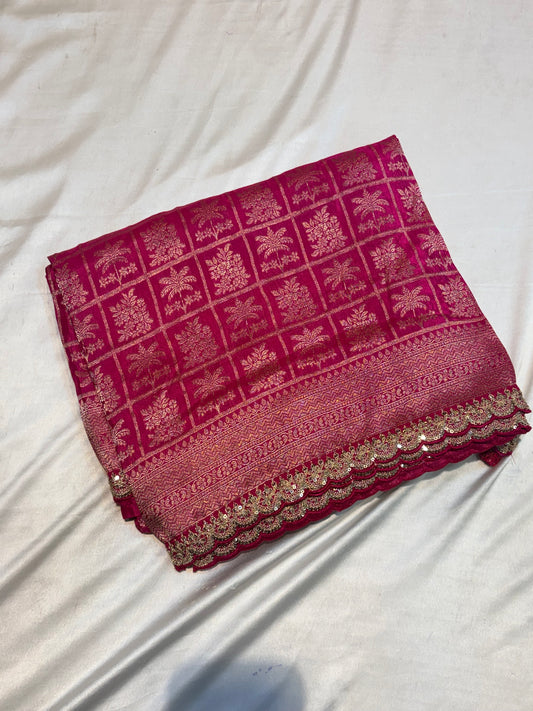 PREMIUM BROCADE KANCHI SILK SAREE WITH SCALP BORDER