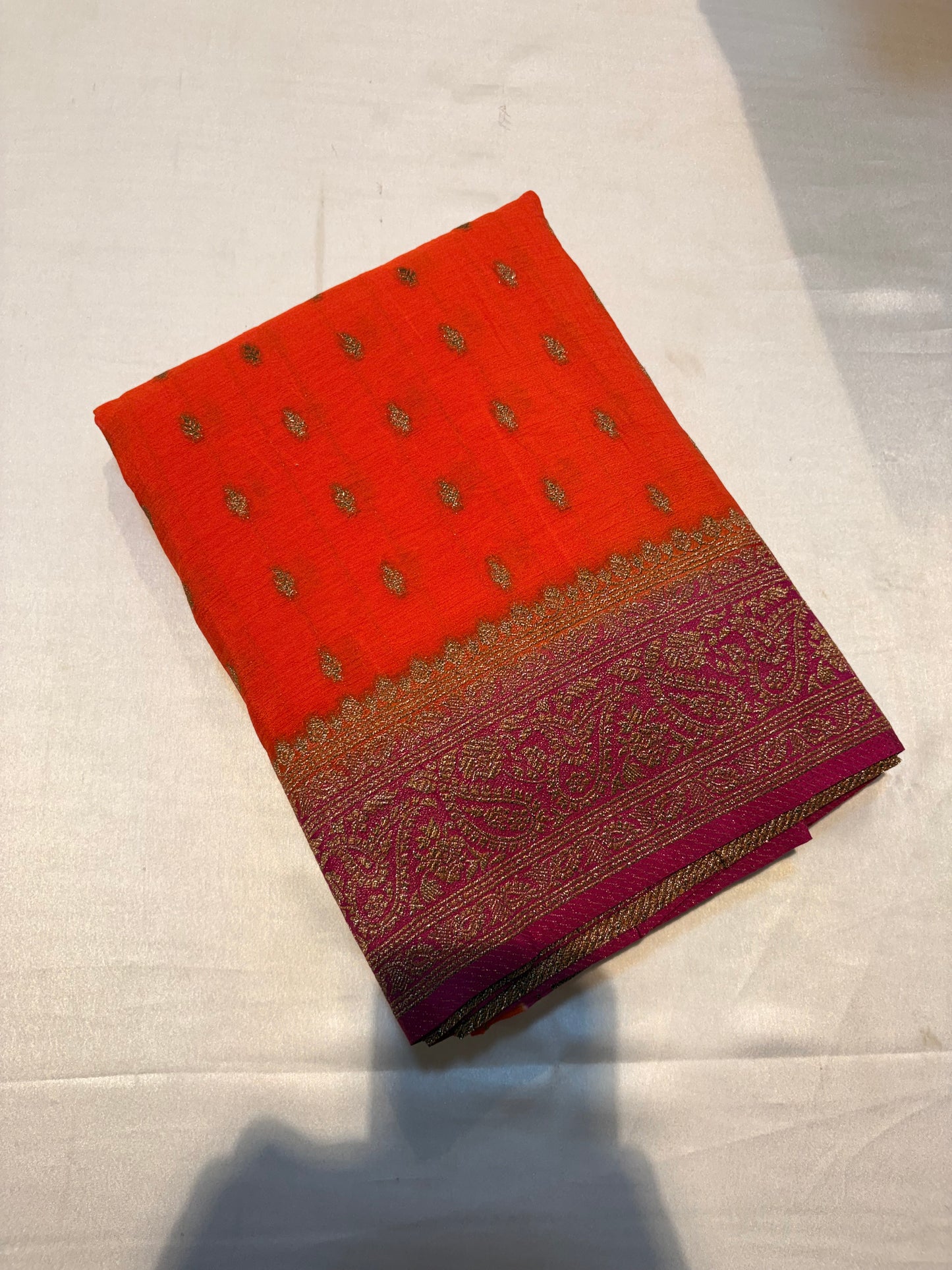 PREMIUM BANARAS KHADDI GEORGETTE SAREE