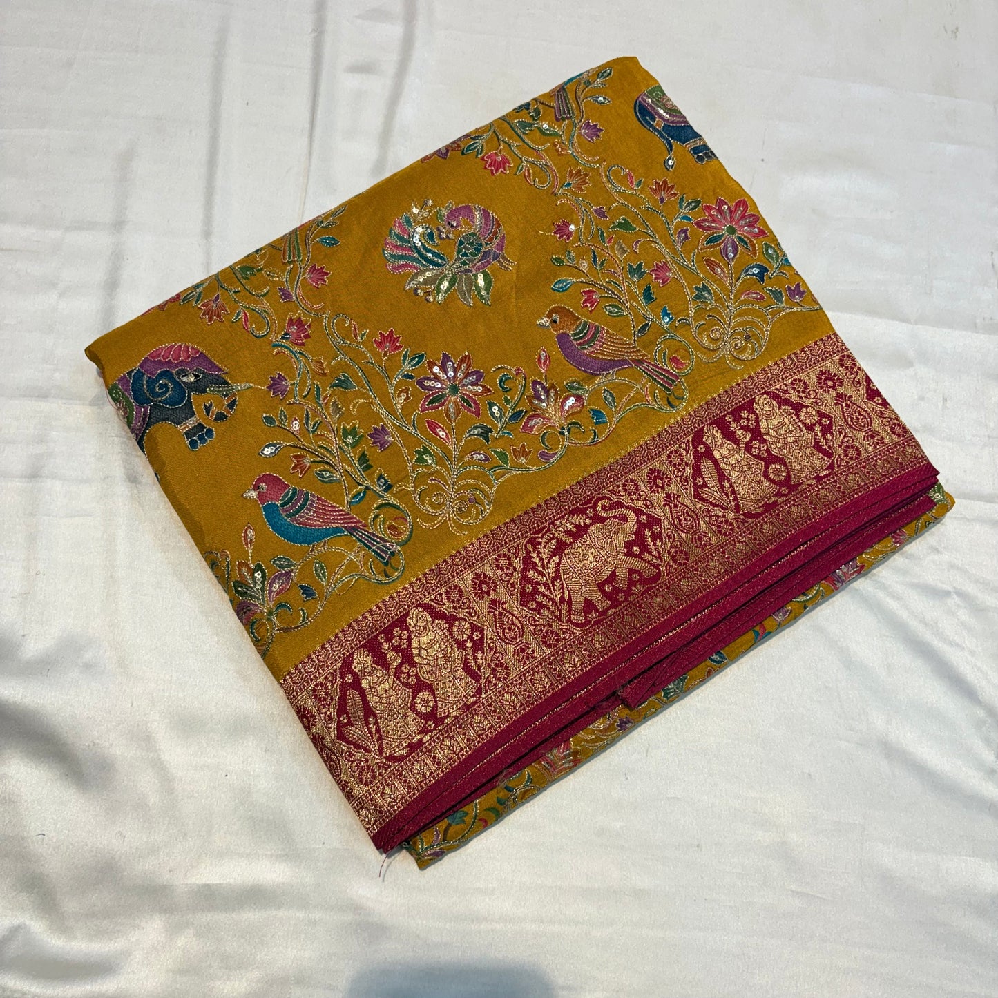 PURE PASHMINA SILK WITH KAATA WORK