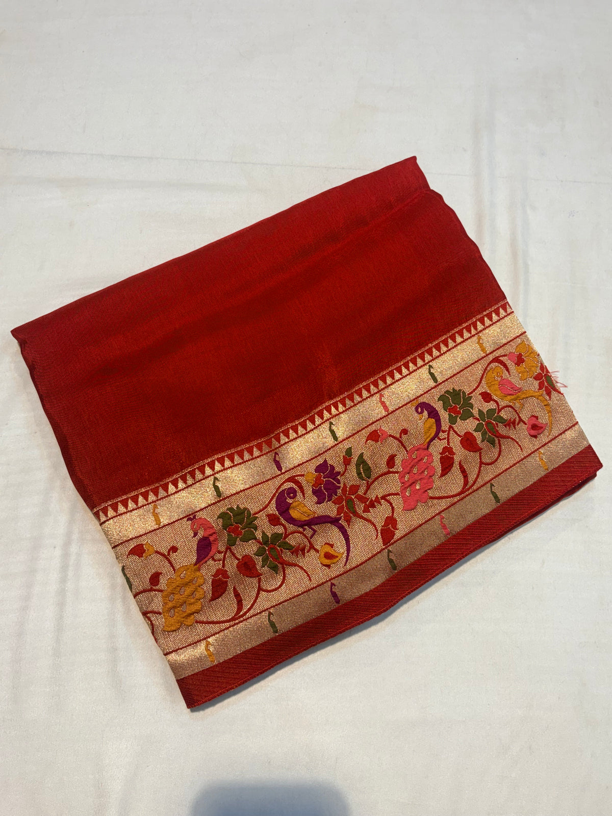 PREMIUM MOUNGA SILK SAREE WITH PAITHANI BORDER