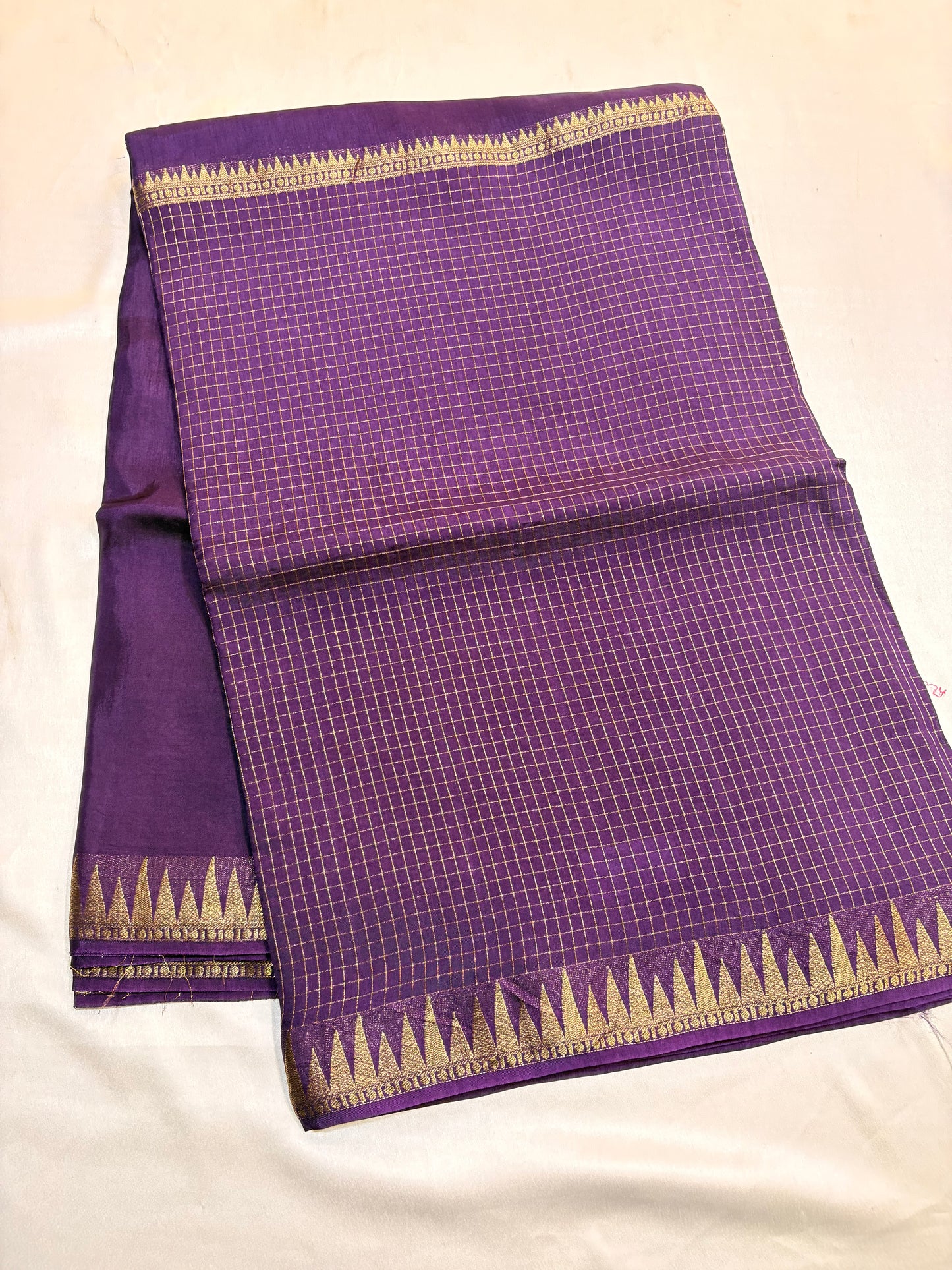 VISCOSE CREAPE SILK WITH CHECKS HALF & HALF