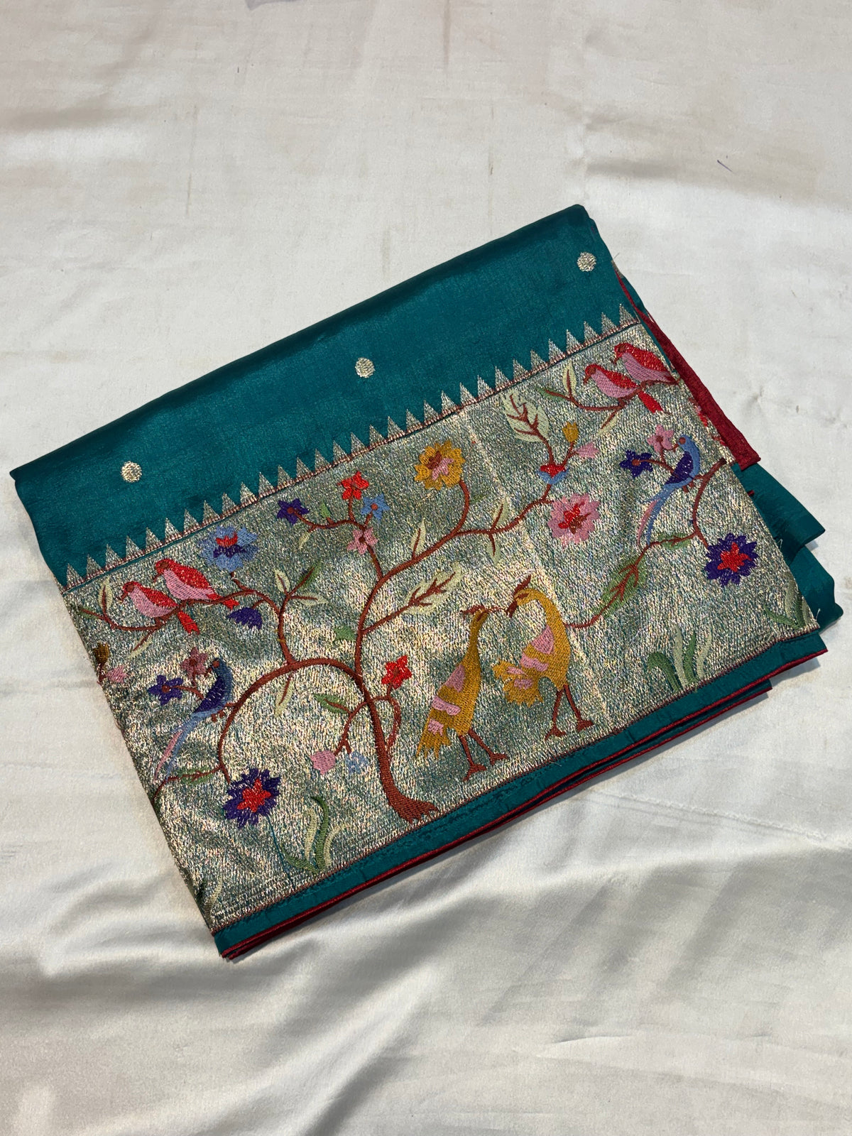 TUSSUR SILK SAREE WITH PAITHANI ZARI  WORK