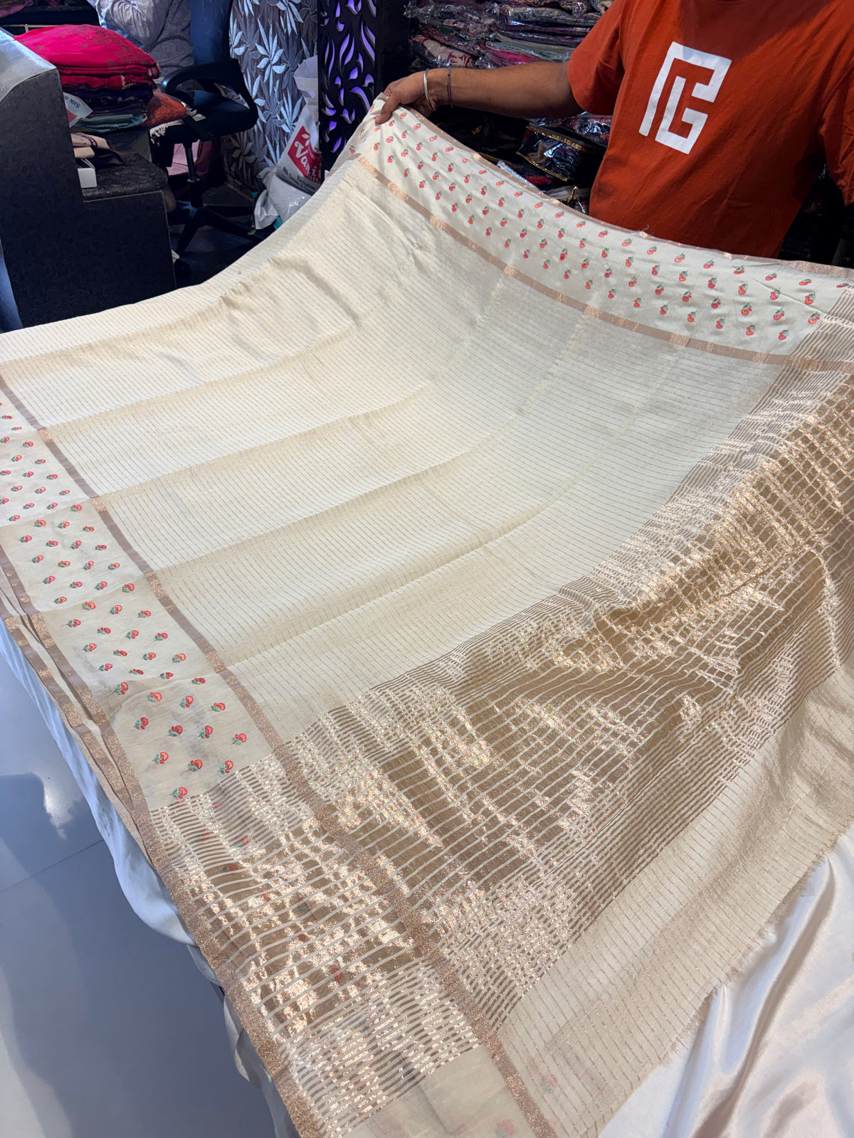 PREMIUM EMBROIDERY SOFT COTTON SAREE