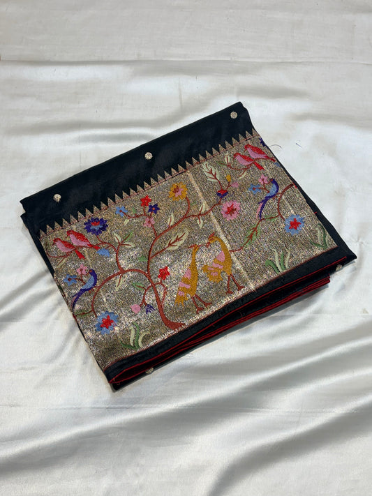 TUSSUR SILK SAREE WITH PAITHANI ZARI  WORK