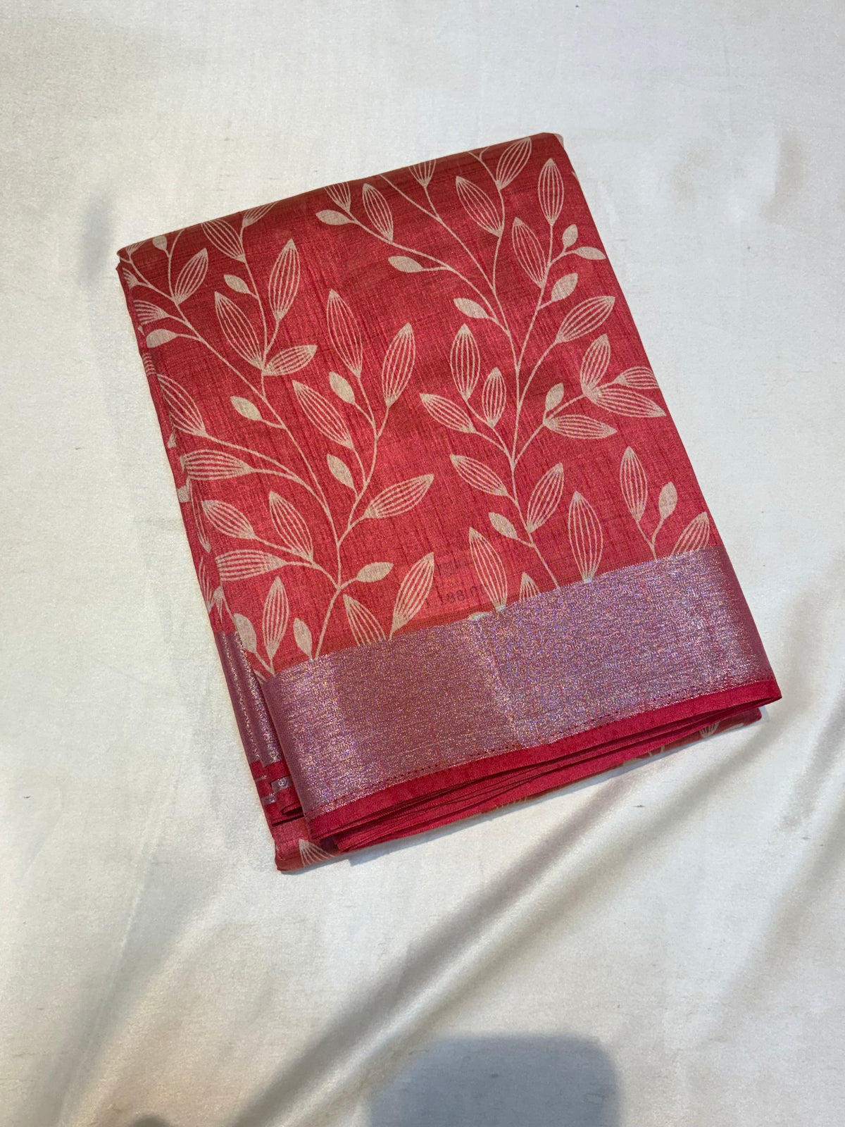 PRINTED RAW SILK SAREE