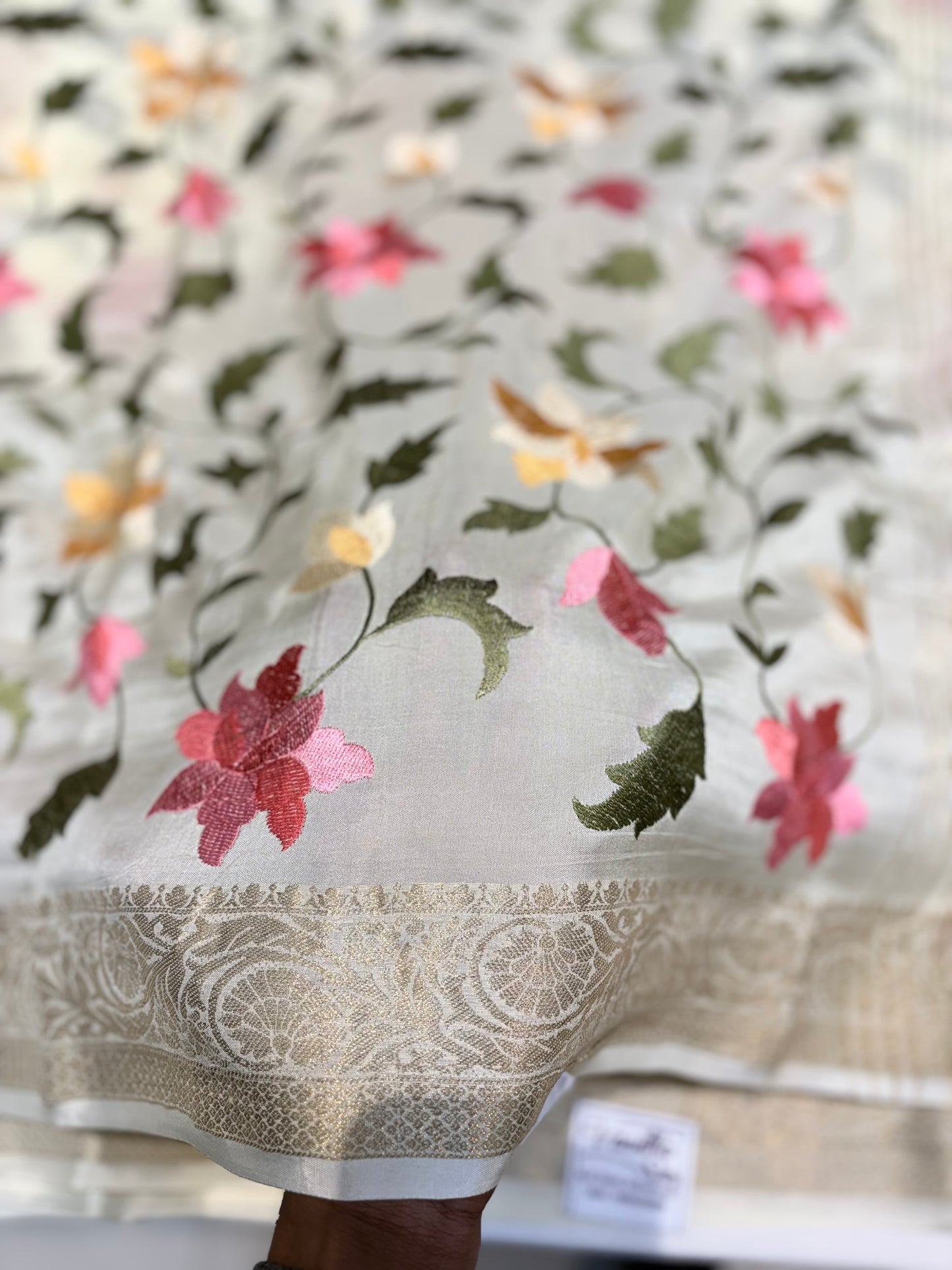 VISCOSE SILK WITH EMBROIDERY WORK