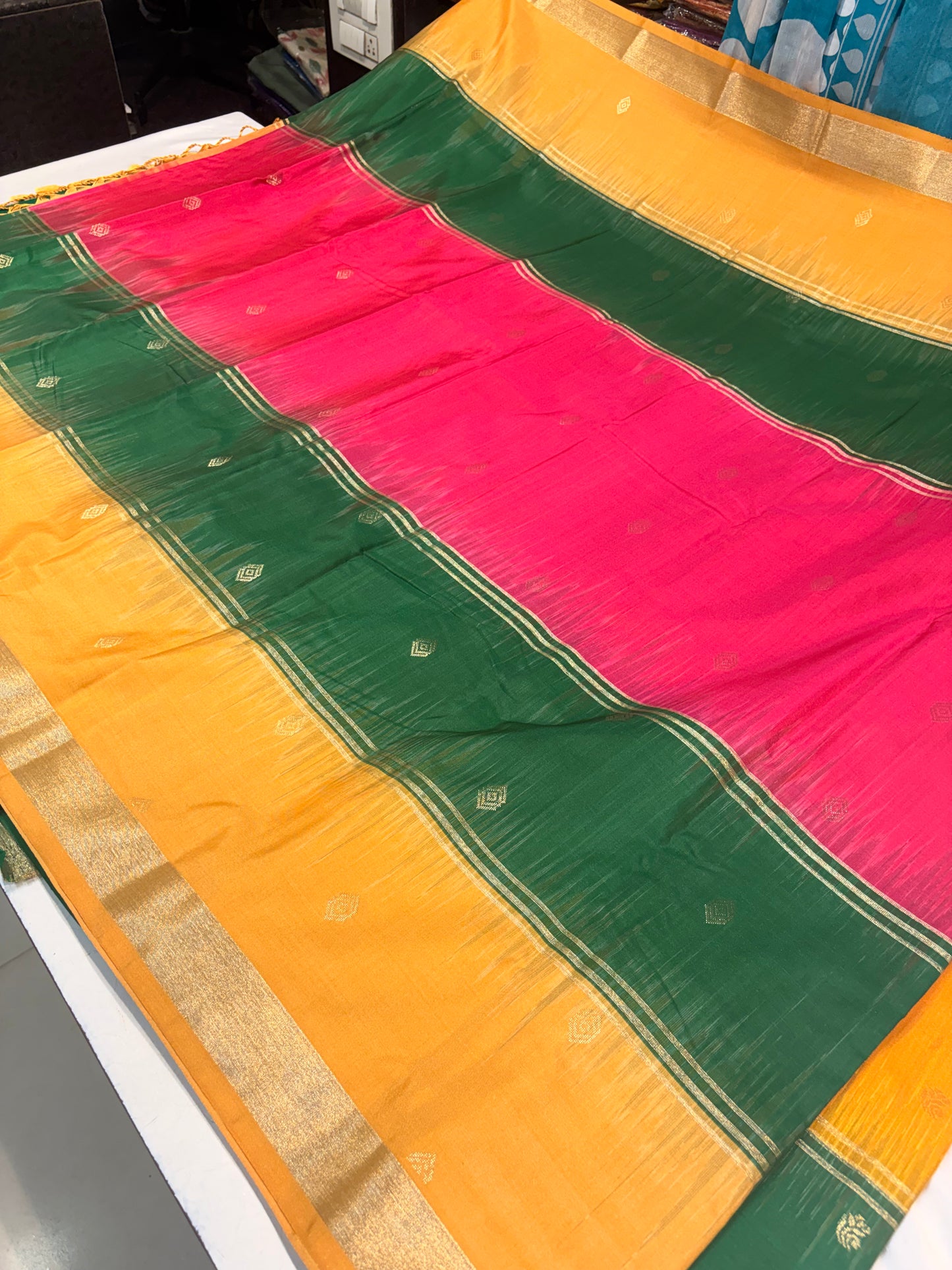 KANCHIPURAM KHADI SOFT SILK SAREE