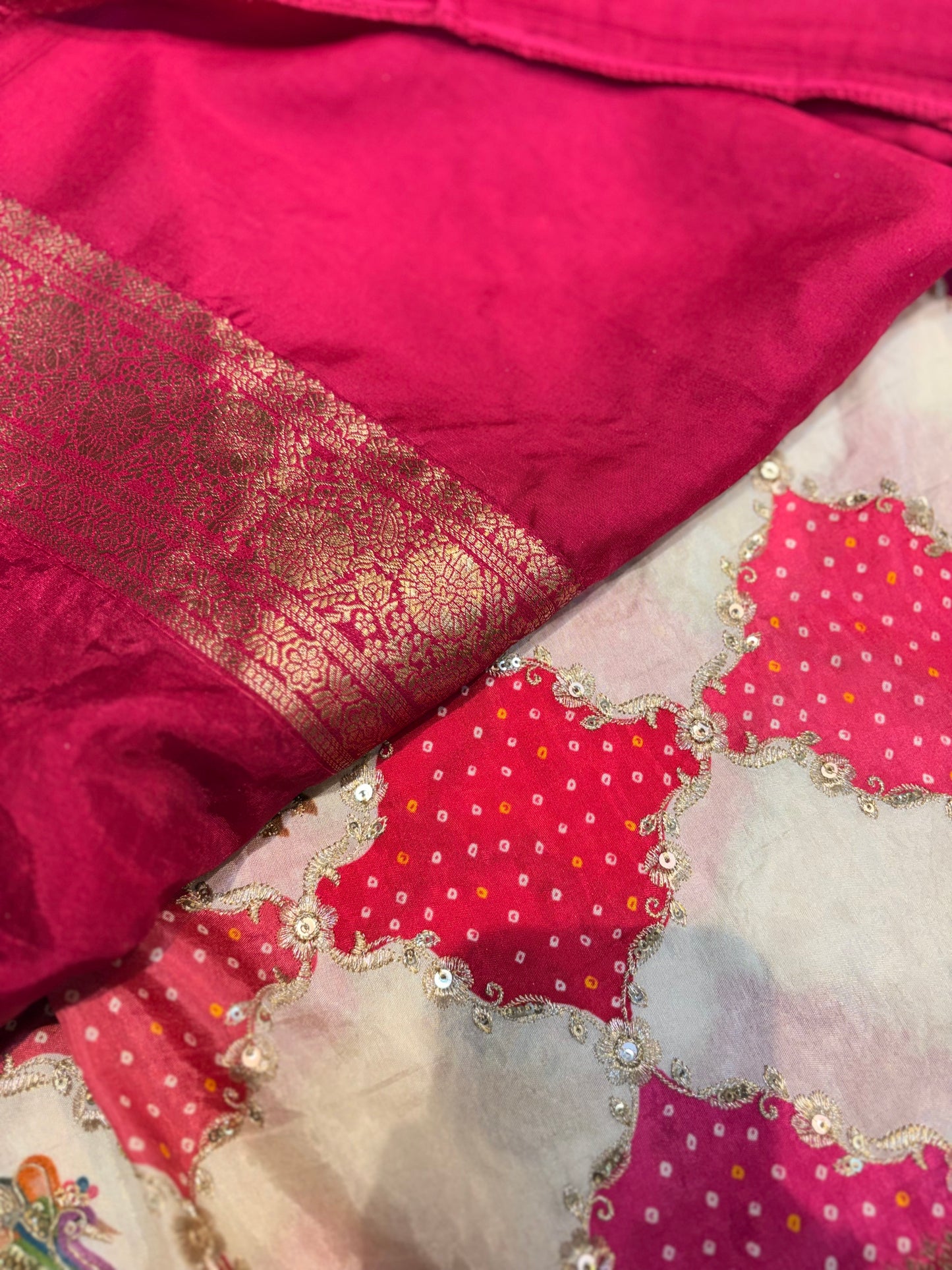 PURE PASHMEENA SILK SAREE WITH WORK