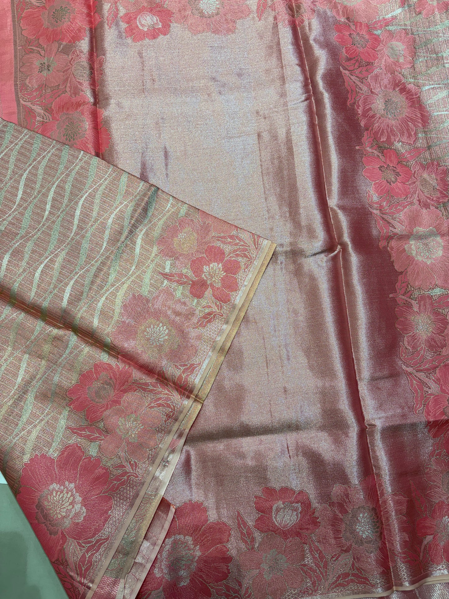 PREMIUM SEMI DESIGNER KACHI TISSUE SILK