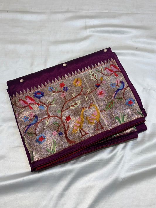 TUSSUR SILK SAREE WITH PAITHANI ZARI  WORK