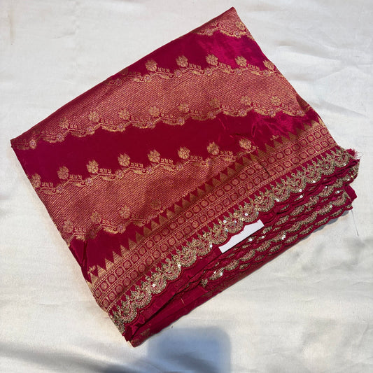 PREMIUM BANARASI CHINON CREAPE SAREE
