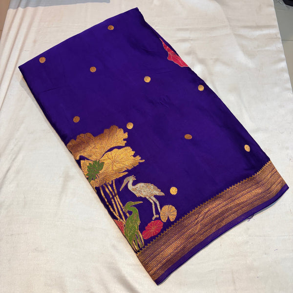 PREMIUM BANARAS MUSHRU CREAPE SILK SAREE