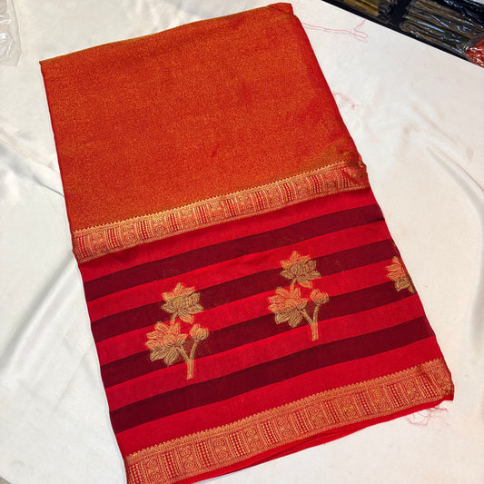 PREMIUM VISCOSE CREAPE SAREE