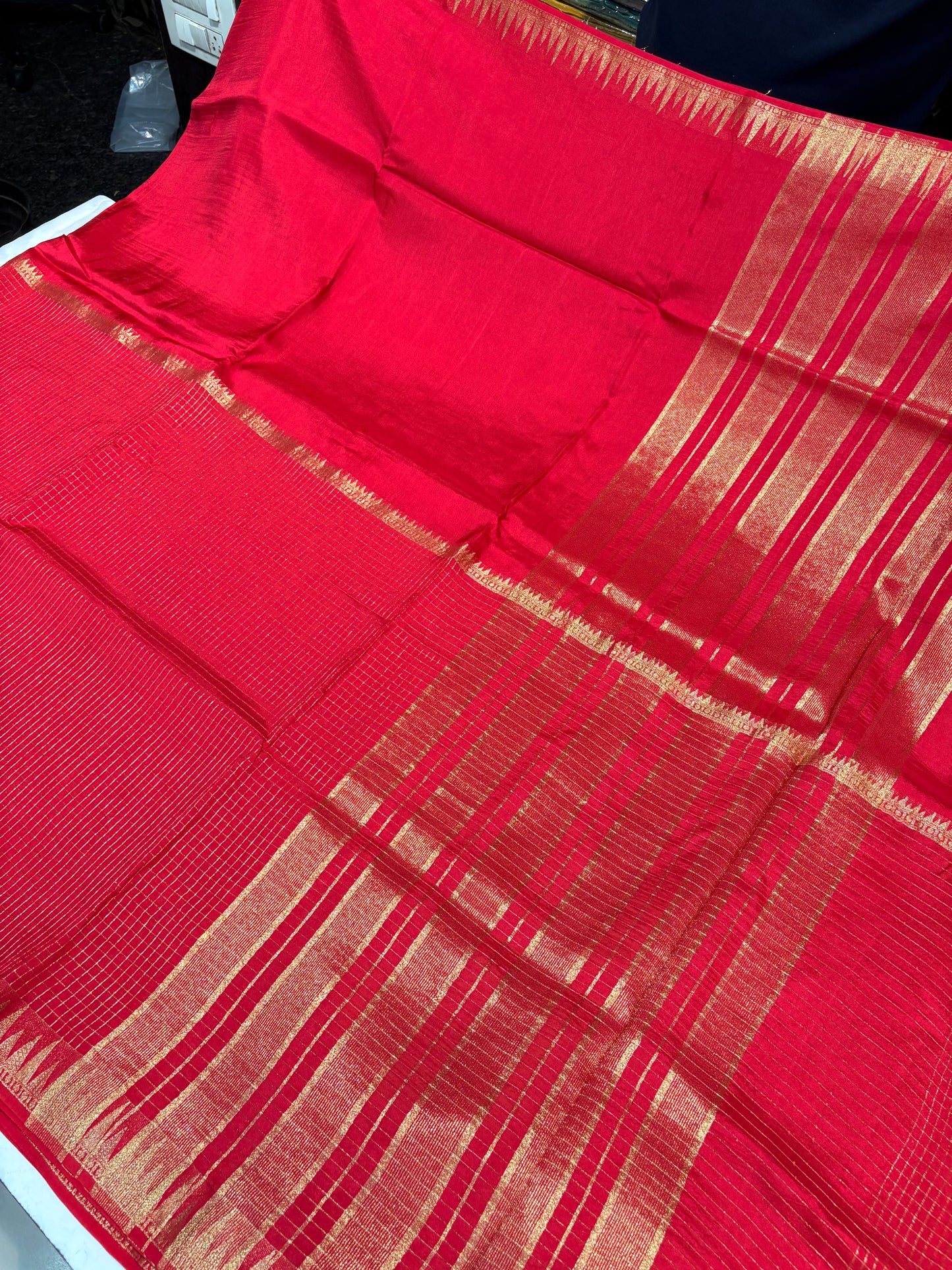 VISCOSE CHECKS HALF & HALF