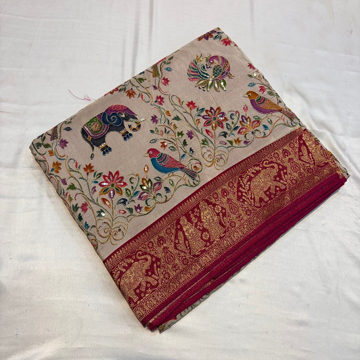 PURE PASHMINA SILK WITH KAATA WORK