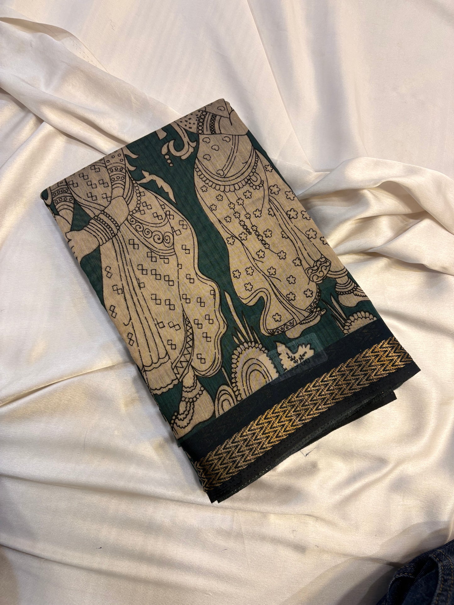 SOFT COTTON SAREE WITH KALAMKARI PRINT