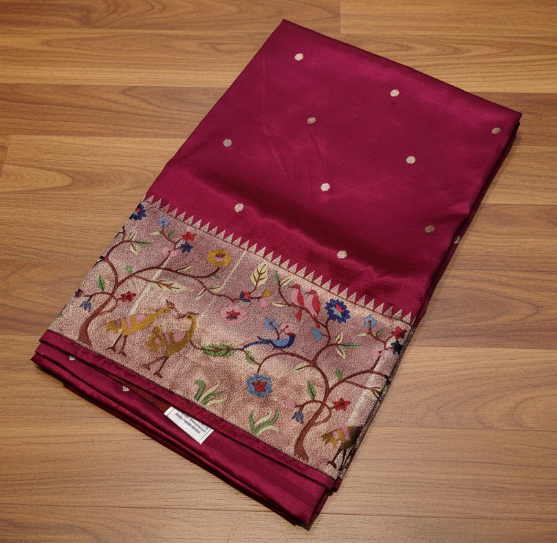 TUSSUR SILK SAREE WITH PAITHANI ZARI  WORK  @ ₹4675/-