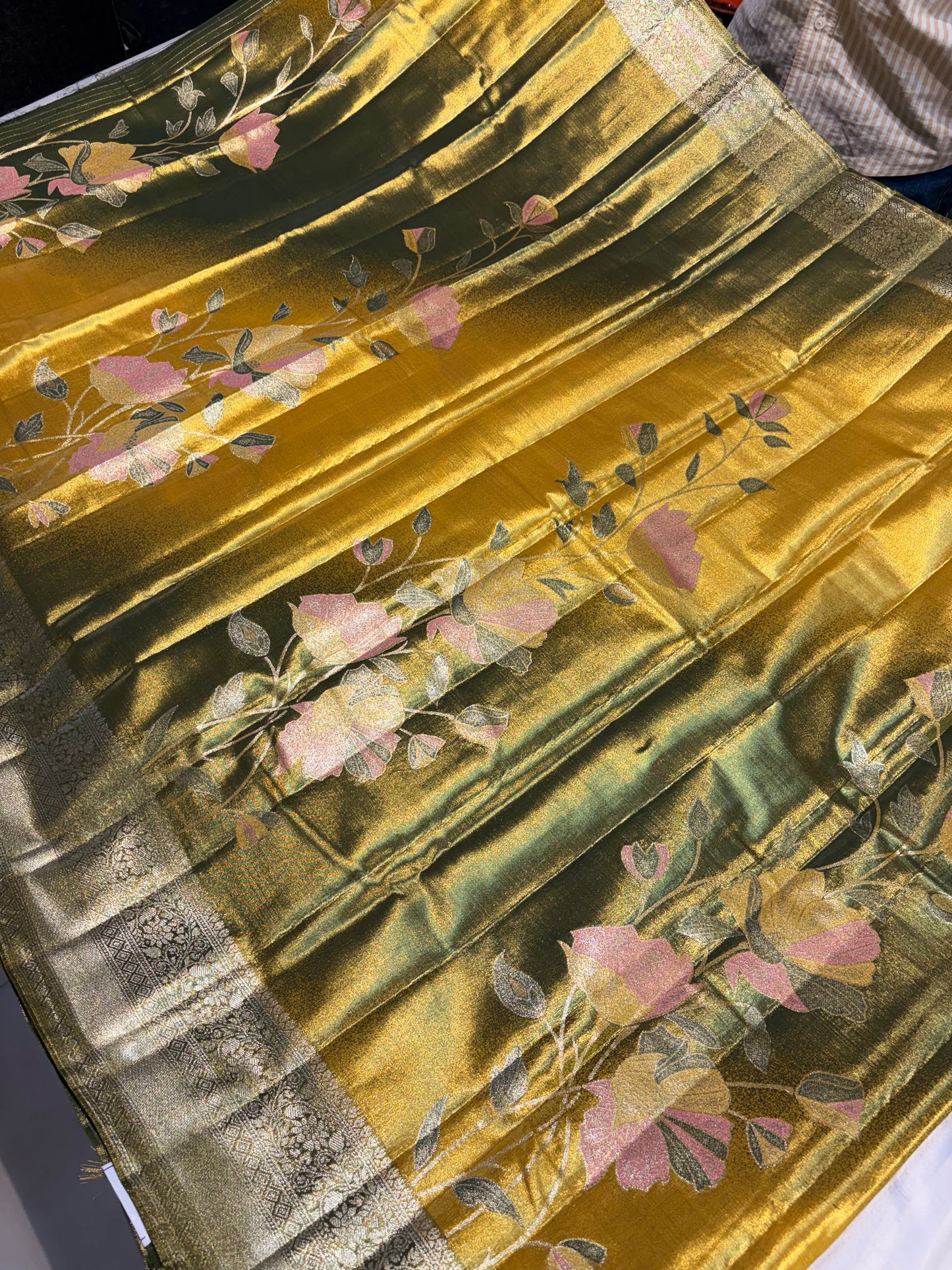 SEMI KANCHIPURAM TISSUE SILK SAREE