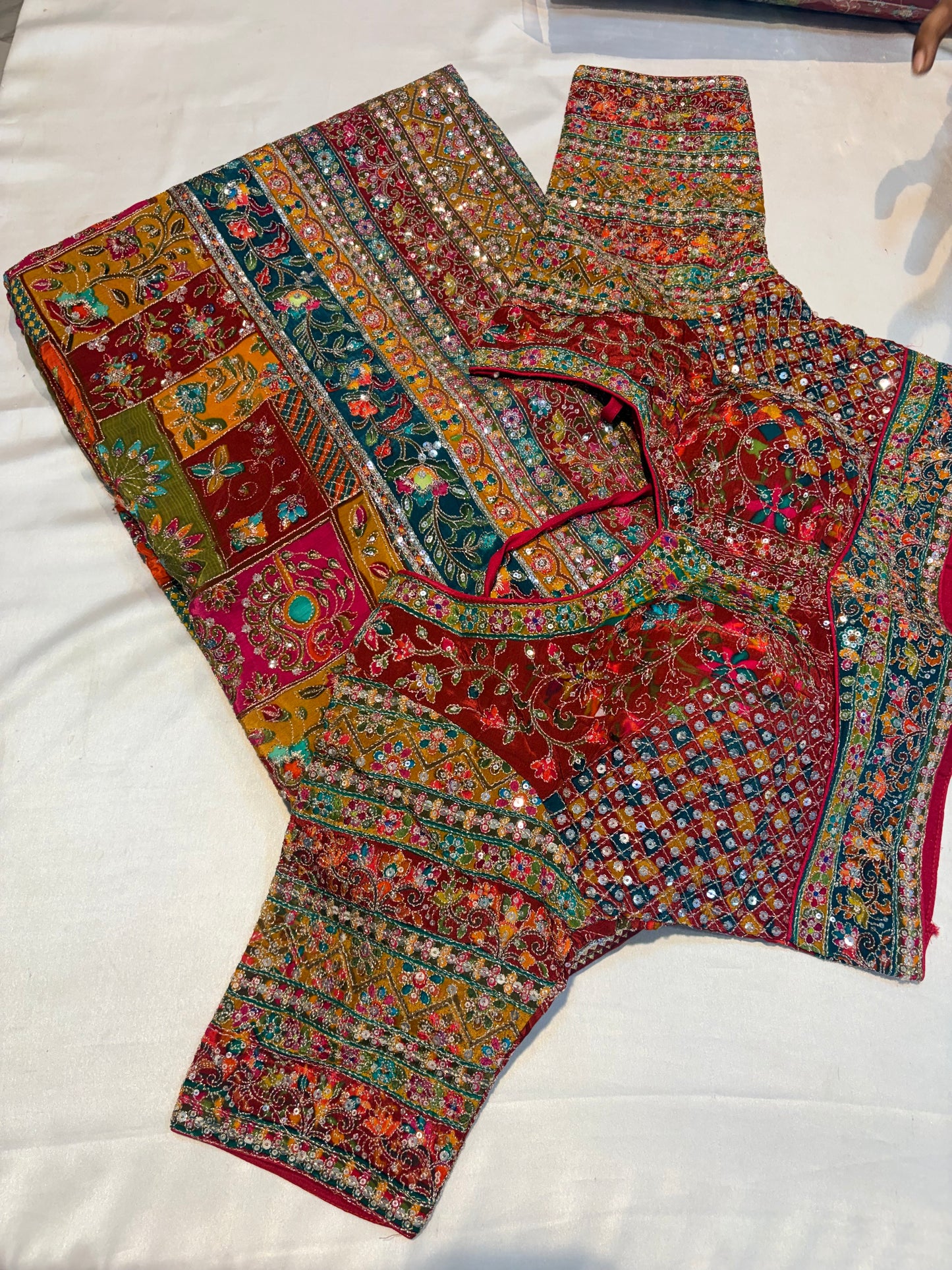 PURE PASHMEENA WITH WORK & READY BLOUSE