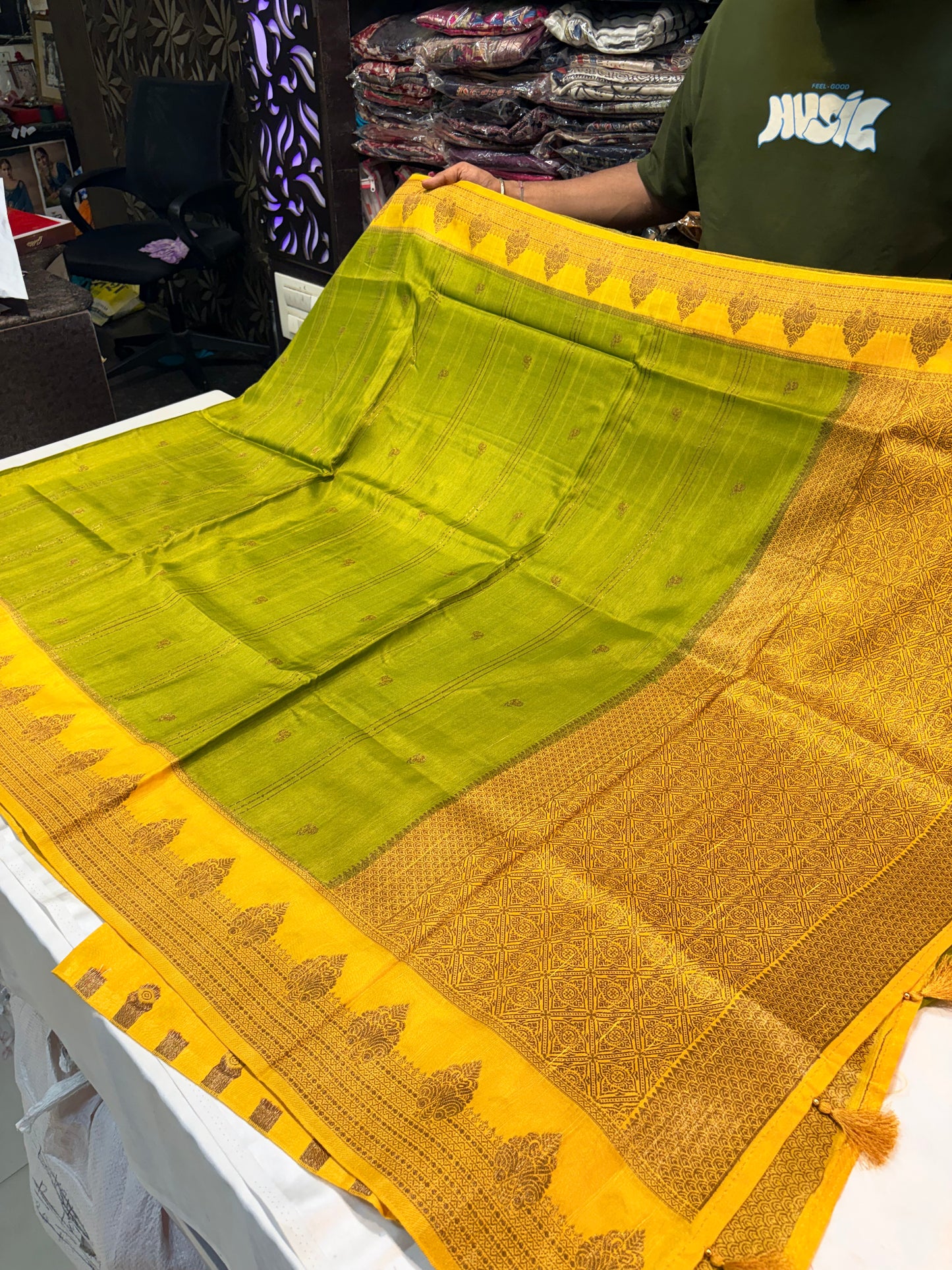 PREMIUM TUSSUR GEORGETTE SILK SAREE