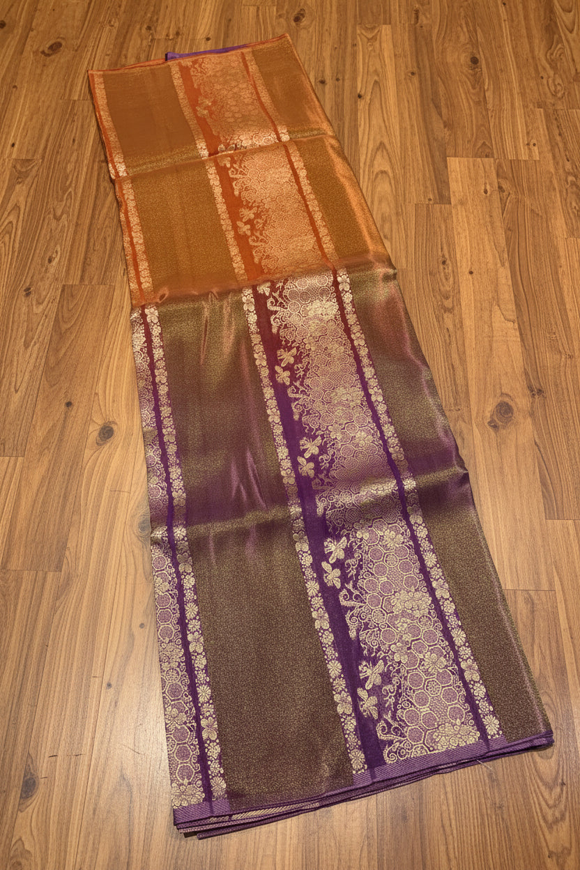 PREMIUM RAW CHINON CREAPE SAREE