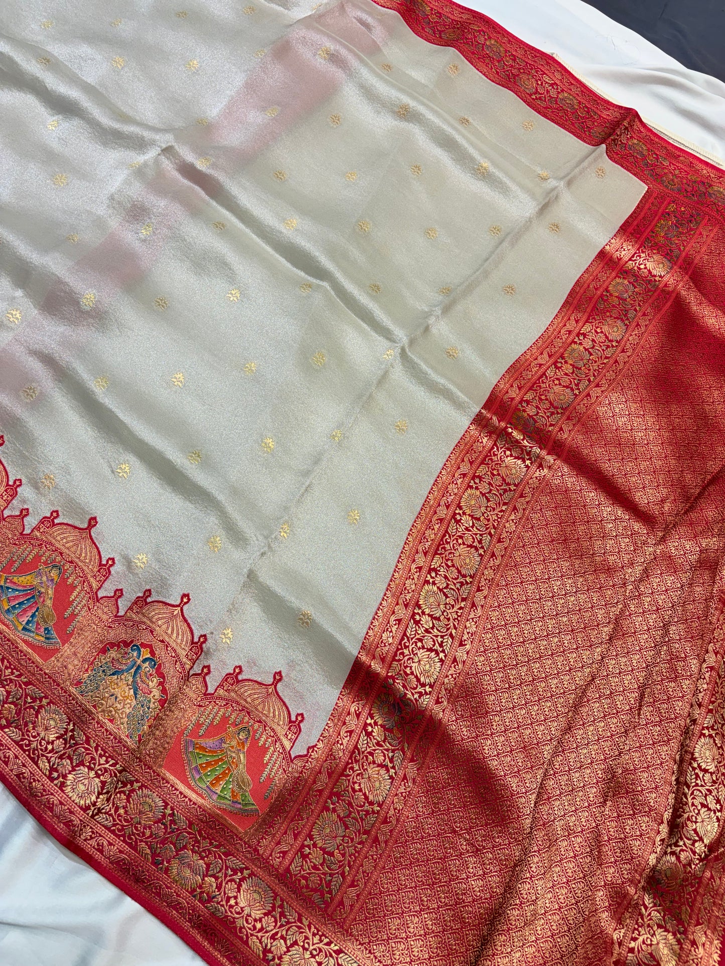 PURE GEORGETTE SAREE WITH PASHMEENA BORDER