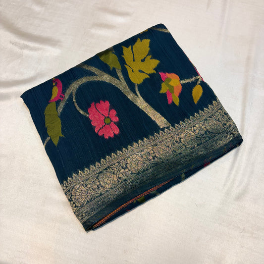 PREMIUM TUSSUR GEORGETTE SAREE WITH MEENA ZARI