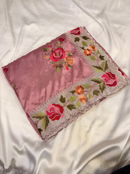 SOFT TUSSUR SILK SAREE WITH ZARI WORK