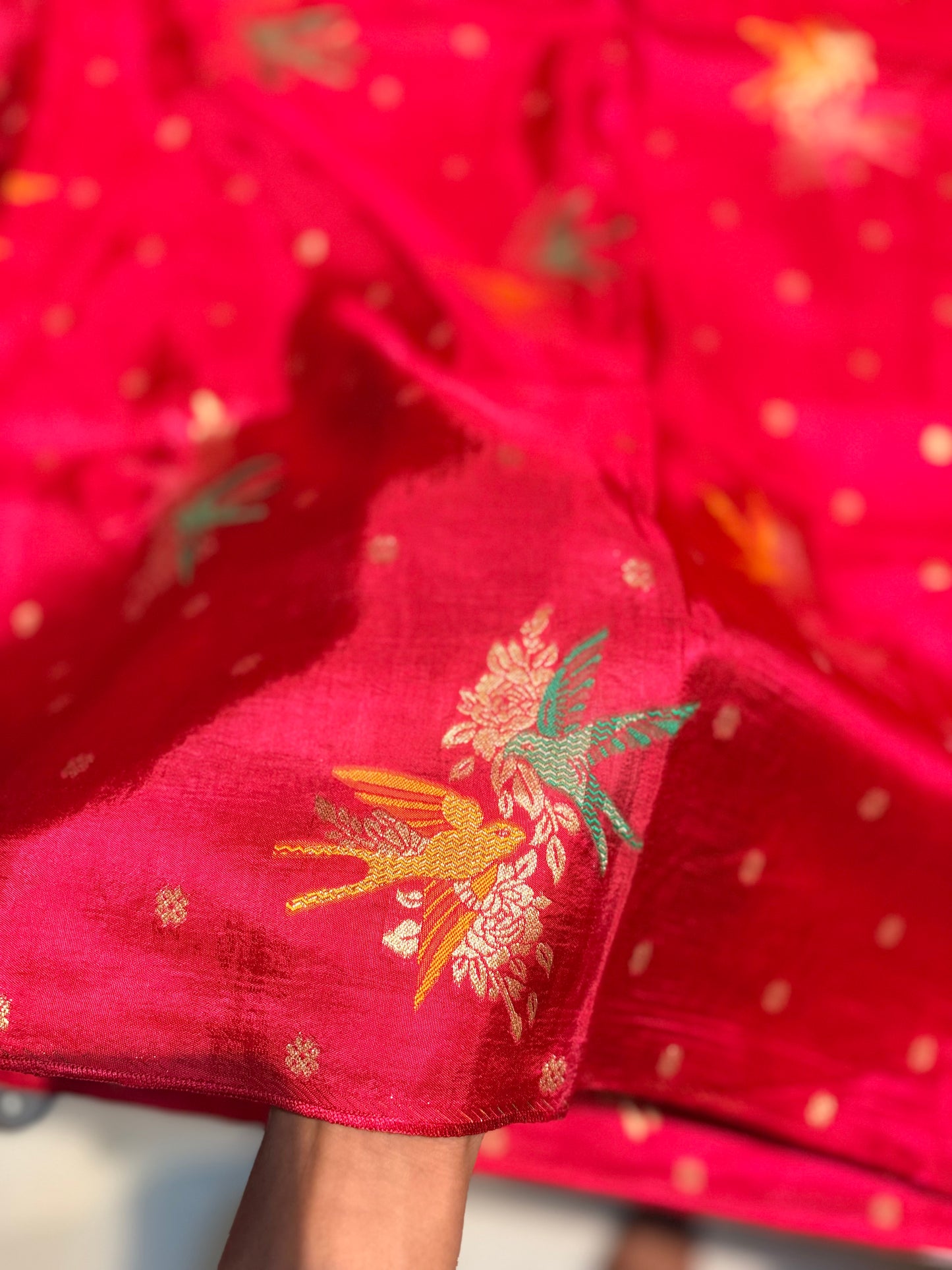 PREMIUM TUSSUR GEORGETTE SAREE WITH MEENA WORK