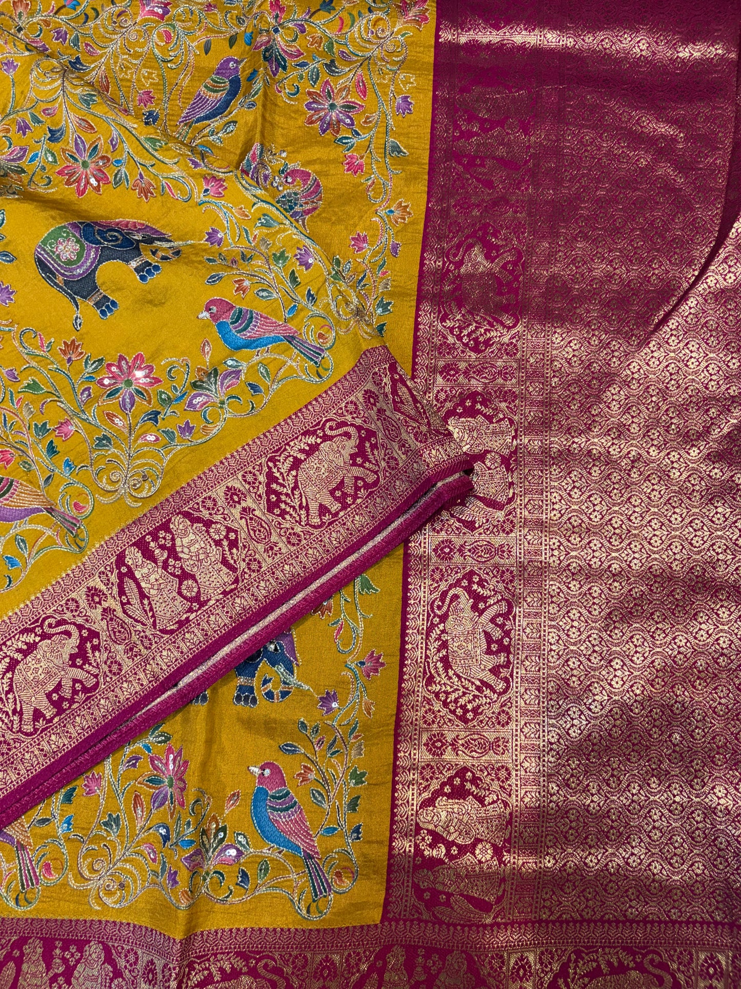 PURE PASHMINA SILK WITH KAATA WORK
